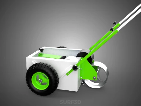 WHEEL ROLLER TRANSFER LINE PAINT PITCH MARKING MARK CART TROLLEY 3D Model