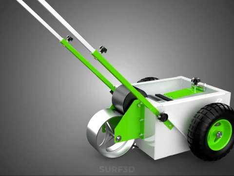 WHEEL ROLLER TRANSFER LINE PAINT PITCH MARKING MARK CART TROLLEY 3D Model