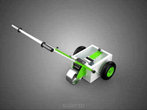 WHEEL ROLLER TRANSFER LINE PAINT PITCH MARKING MARK CART TROLLEY 3D Model