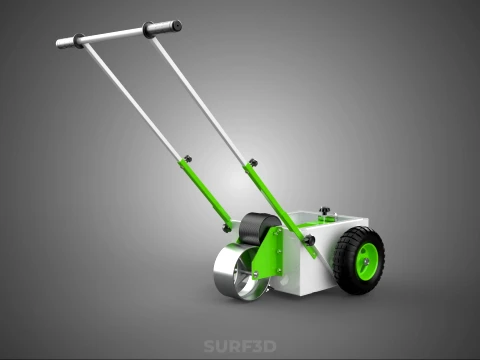 WHEEL ROLLER TRANSFER LINE PAINT PITCH MARKING MARK CART TROLLEY 3D Model