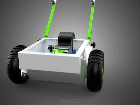 WHEEL ROLLER TRANSFER LINE PAINT PITCH MARKING MARK CART TROLLEY 3D Model