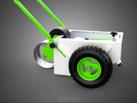 WHEEL ROLLER TRANSFER LINE PAINT PITCH MARKING MARK CART TROLLEY 3D Model