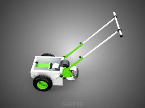 WHEEL ROLLER TRANSFER LINE PAINT PITCH MARKING MARK CART TROLLEY 3D Model