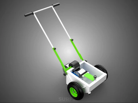 WHEEL ROLLER TRANSFER LINE PAINT PITCH MARKING MARK CART TROLLEY 3D Model