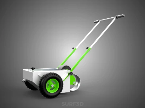 WHEEL ROLLER TRANSFER LINE PAINT PITCH MARKING MARK CART TROLLEY 3D Model