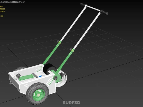 WHEEL ROLLER TRANSFER LINE PAINT PITCH MARKING MARK CART TROLLEY 3D Model