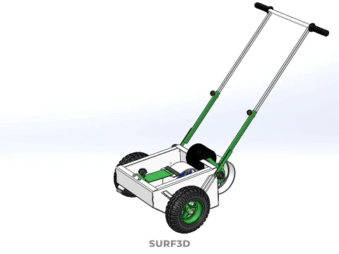 WHEEL ROLLER TRANSFER LINE PAINT PITCH MARKING MARK CART TROLLEY 3D Model