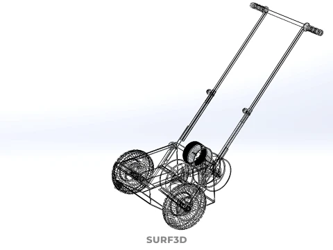 WHEEL ROLLER TRANSFER LINE PAINT PITCH MARKING MARK CART TROLLEY 3D Model