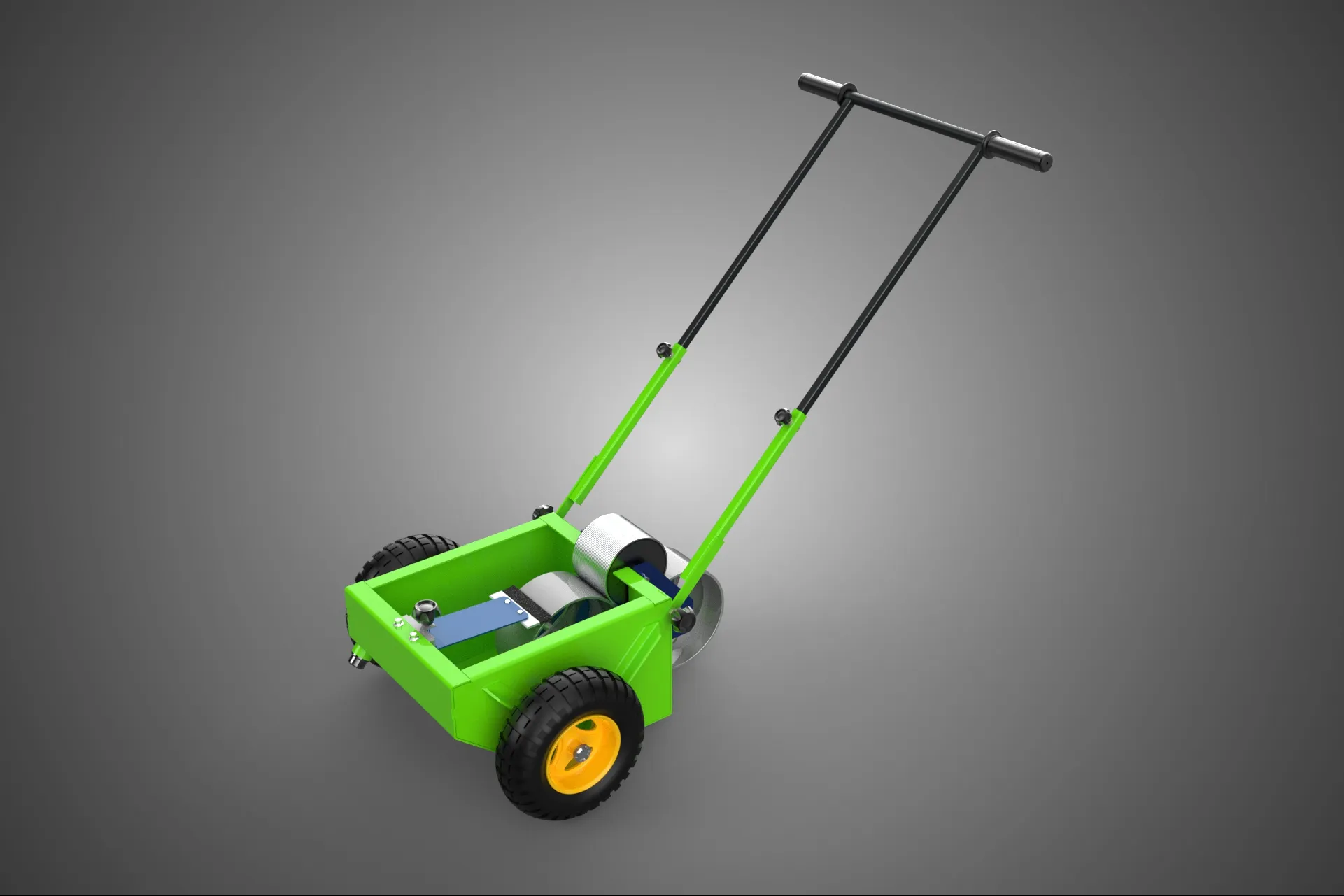 WHEEL-TO-WHEEL TRANSFER LINE UP PAINT PITCH MARKING CART TROLLEY 3D Model .c4d .max .obj .3ds .fbx .stl .blend 