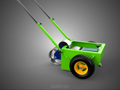 WHEEL-TO-WHEEL TRANSFER LINE UP PAINT PITCH MARKING CART TROLLEY 3D Model