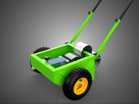 WHEEL-TO-WHEEL TRANSFER LINE UP PAINT PITCH MARKING CART TROLLEY 3D Model