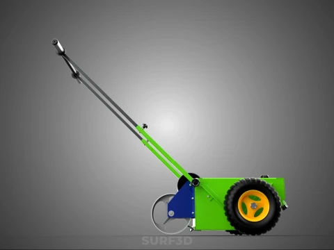 WHEEL-TO-WHEEL TRANSFER LINE UP PAINT PITCH MARKING CART TROLLEY 3D Model
