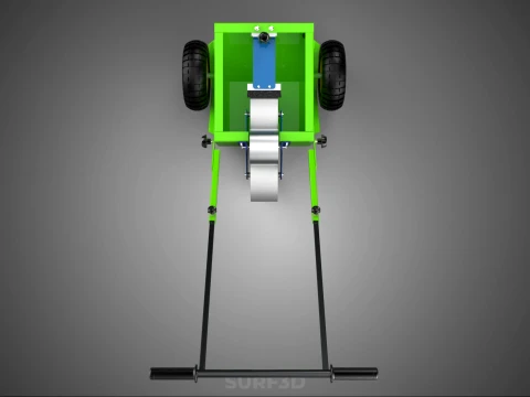 WHEEL-TO-WHEEL TRANSFER LINE UP PAINT PITCH MARKING CART TROLLEY 3D Model