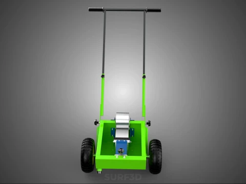 WHEEL-TO-WHEEL TRANSFER LINE UP PAINT PITCH MARKING CART TROLLEY 3D Model