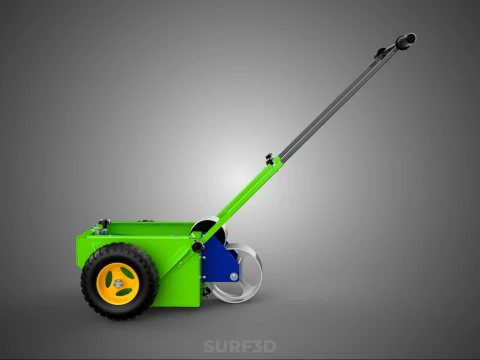 WHEEL-TO-WHEEL TRANSFER LINE UP PAINT PITCH MARKING CART TROLLEY 3D Model