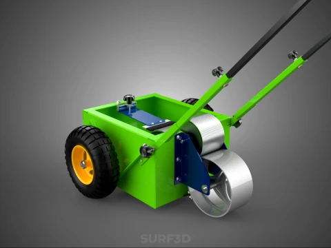 WHEEL-TO-WHEEL TRANSFER LINE UP PAINT PITCH MARKING CART TROLLEY 3D Model