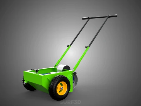 WHEEL-TO-WHEEL TRANSFER LINE UP PAINT PITCH MARKING CART TROLLEY 3D Model