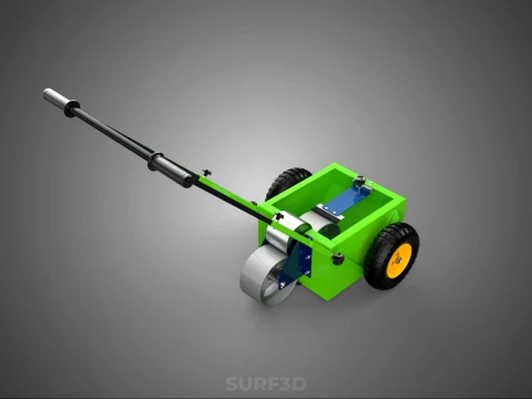 WHEEL-TO-WHEEL TRANSFER LINE UP PAINT PITCH MARKING CART TROLLEY 3D Model