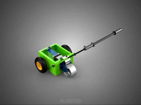 WHEEL-TO-WHEEL TRANSFER LINE UP PAINT PITCH MARKING CART TROLLEY 3D Model