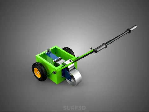 WHEEL-TO-WHEEL TRANSFER LINE UP PAINT PITCH MARKING CART TROLLEY 3D Model