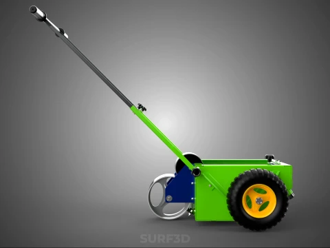 WHEEL-TO-WHEEL TRANSFER LINE UP PAINT PITCH MARKING CART TROLLEY 3D Model