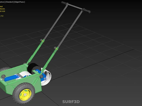WHEEL-TO-WHEEL TRANSFER LINE UP PAINT PITCH MARKING CART TROLLEY 3D Model