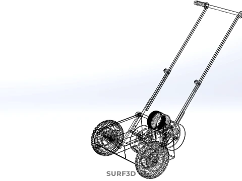 WHEEL-TO-WHEEL TRANSFER LINE UP PAINT PITCH MARKING CART TROLLEY 3D Model