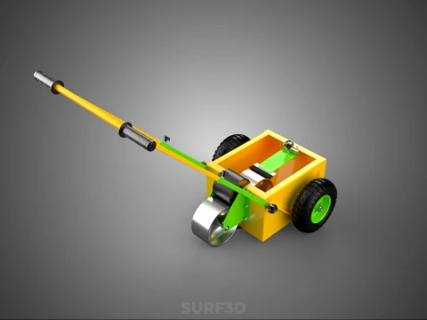 PAINT APPLICATOR OUTDOOR ATHLETIC FIELD STRIPING MARKING TROLLEY 3D Model