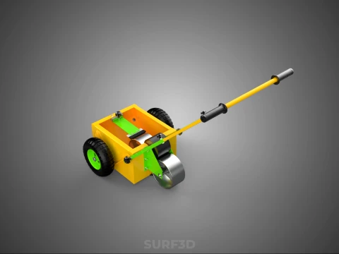 PAINT APPLICATOR OUTDOOR ATHLETIC FIELD STRIPING MARKING TROLLEY 3D Model