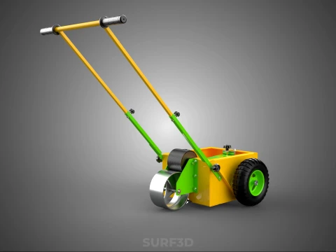 PAINT APPLICATOR OUTDOOR ATHLETIC FIELD STRIPING MARKING TROLLEY 3D Model