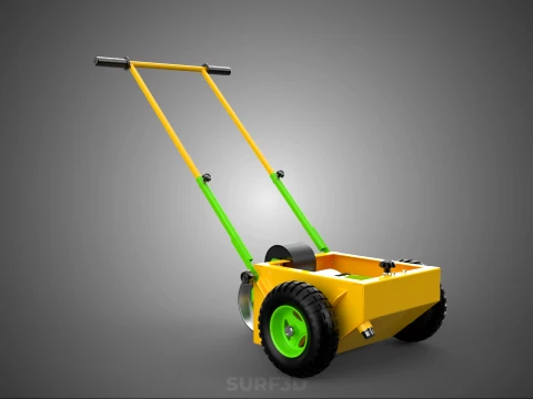 PAINT APPLICATOR OUTDOOR ATHLETIC FIELD STRIPING MARKING TROLLEY 3D Model