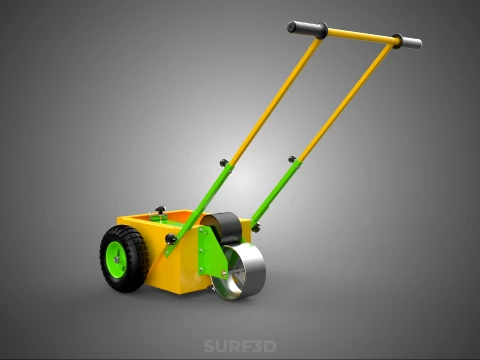 PAINT APPLICATOR OUTDOOR ATHLETIC FIELD STRIPING MARKING TROLLEY 3D Model