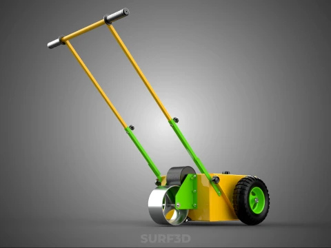 PAINT APPLICATOR OUTDOOR ATHLETIC FIELD STRIPING MARKING TROLLEY 3D Model