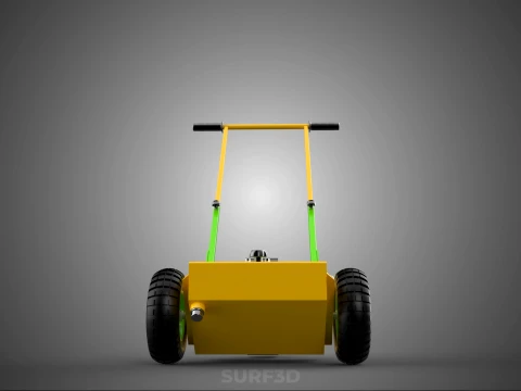 PAINT APPLICATOR OUTDOOR ATHLETIC FIELD STRIPING MARKING TROLLEY 3D Model