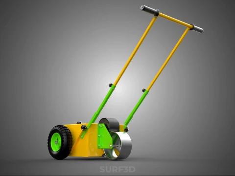 PAINT APPLICATOR OUTDOOR ATHLETIC FIELD STRIPING MARKING TROLLEY 3D Model