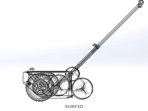 PAINT APPLICATOR OUTDOOR ATHLETIC FIELD STRIPING MARKING TROLLEY 3D Model