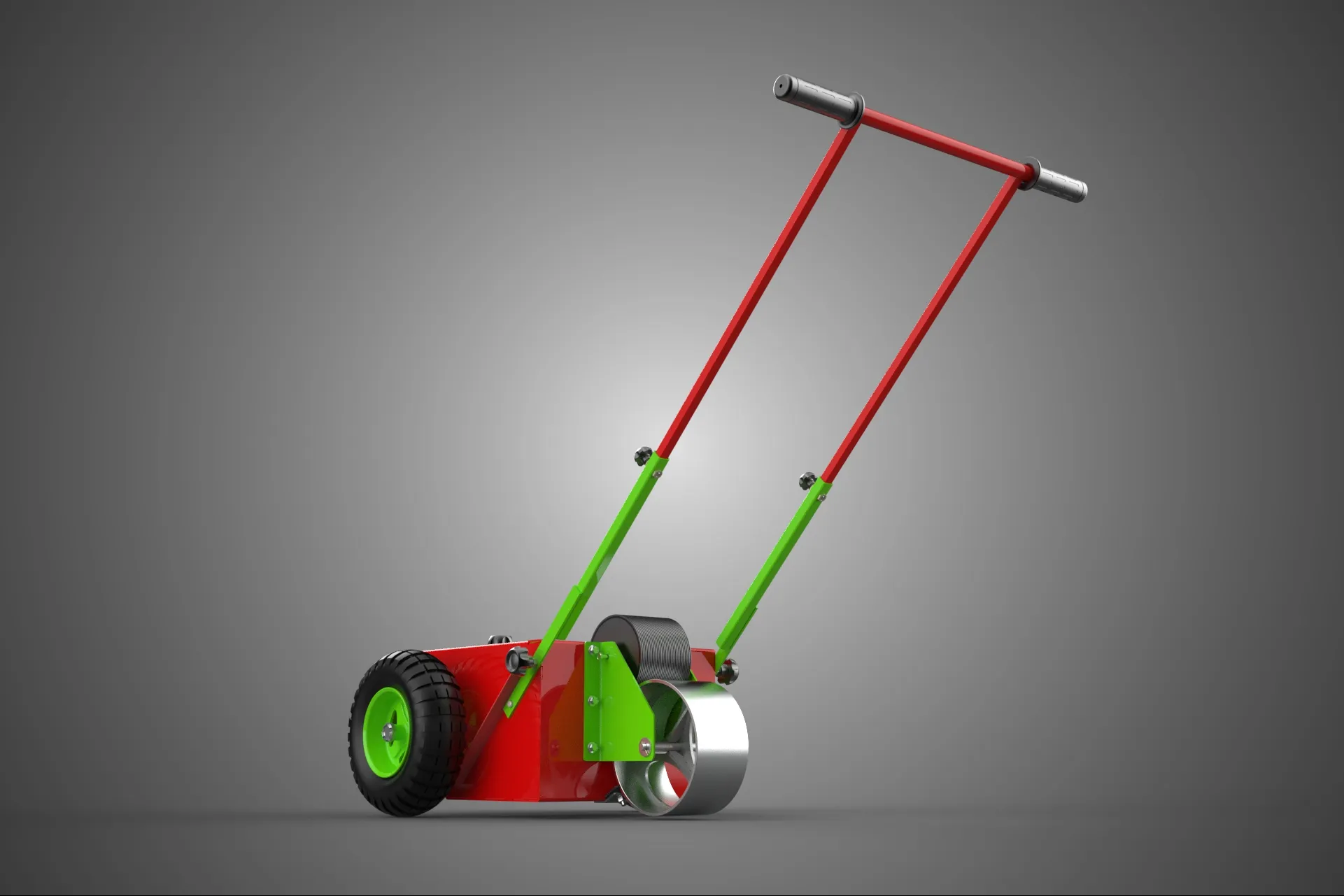HAND PUSH TROLLEY PITCH LINES MARKER MACHINE THREE ROLLER WHEEL 3D Model .c4d .max .obj .3ds .fbx .stl .blend 