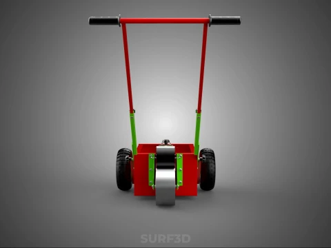HAND PUSH TROLLEY PITCH LINES MARKER MACHINE THREE ROLLER WHEEL 3D Model