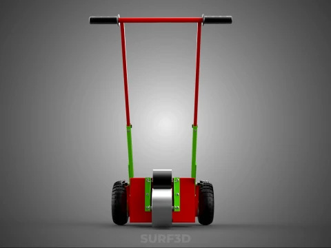 HAND PUSH TROLLEY PITCH LINES MARKER MACHINE THREE ROLLER WHEEL 3D Model