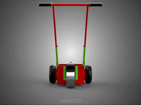HAND PUSH TROLLEY PITCH LINES MARKER MACHINE THREE ROLLER WHEEL 3D Model