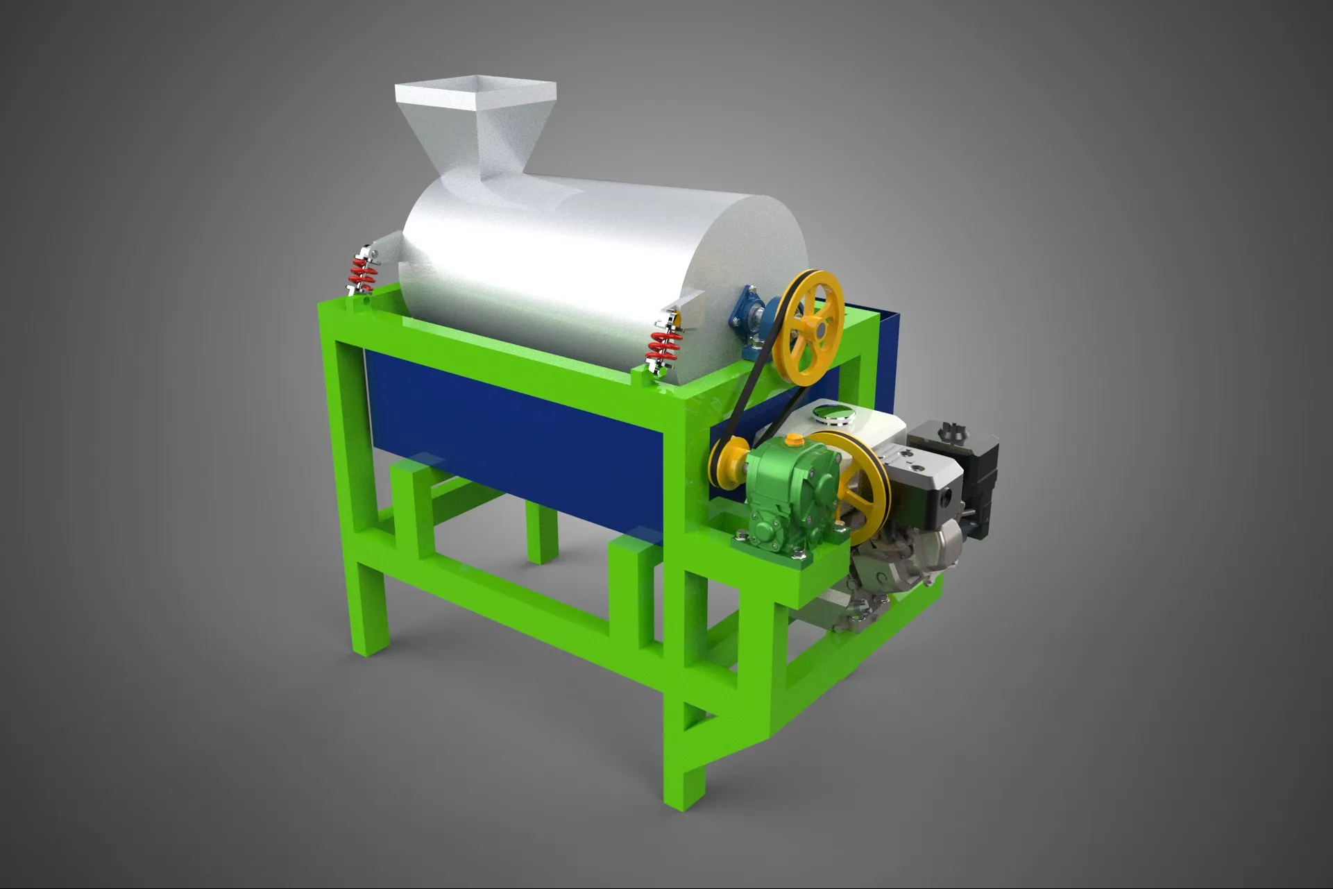 SUGAR PALM FRUIT SEED PEELER SHELLER WASHING PROCESSING MACHINE 3D Model .c4d .max .obj .3ds .fbx .stl .blend 