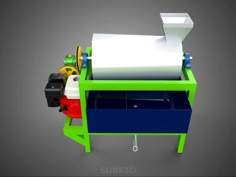 SUGAR PALM FRUIT SEED PEELER SHELLER WASHING PROCESSING MACHINE 3D Model