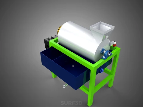 SUGAR PALM FRUIT SEED PEELER SHELLER WASHING PROCESSING MACHINE 3D Model