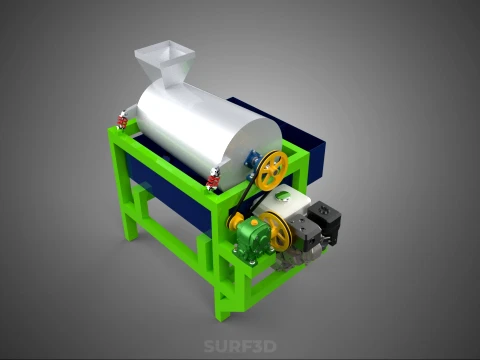 SUGAR PALM FRUIT SEED PEELER SHELLER WASHING PROCESSING MACHINE 3D Model