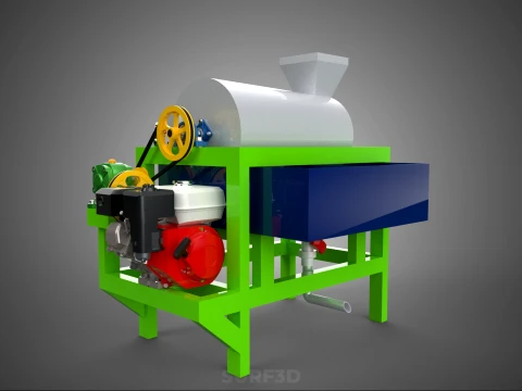 SUGAR PALM FRUIT SEED PEELER SHELLER WASHING PROCESSING MACHINE 3D Model