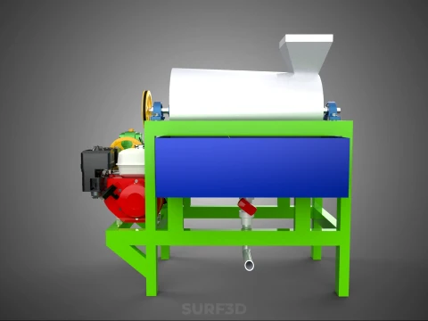 SUGAR PALM FRUIT SEED PEELER SHELLER WASHING PROCESSING MACHINE 3D Model