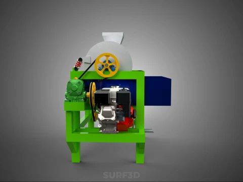 SUGAR PALM FRUIT SEED PEELER SHELLER WASHING PROCESSING MACHINE 3D Model