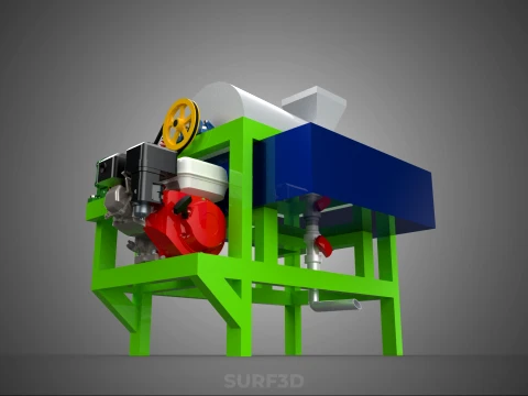 SUGAR PALM FRUIT SEED PEELER SHELLER WASHING PROCESSING MACHINE 3D Model