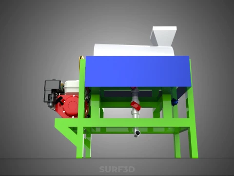SUGAR PALM FRUIT SEED PEELER SHELLER WASHING PROCESSING MACHINE 3D Model