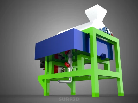 SUGAR PALM FRUIT SEED PEELER SHELLER WASHING PROCESSING MACHINE 3D Model
